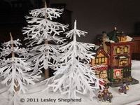 About_com Miniatures Paper Snowflakes Winter Trees